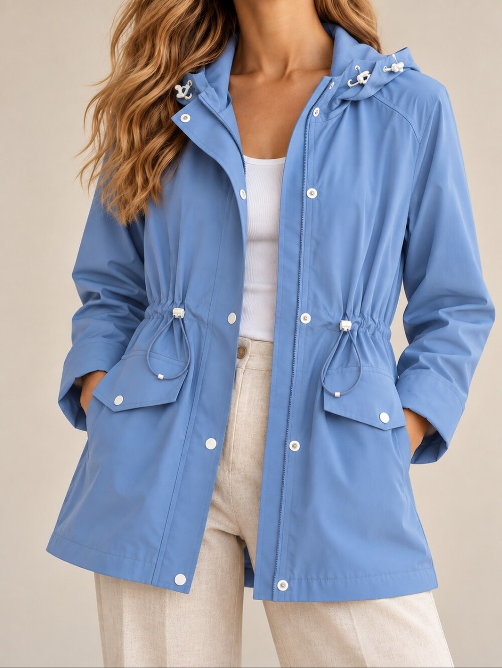Penningtons In Every Story Softshell Utility Hooded Cinch Waist Jacket